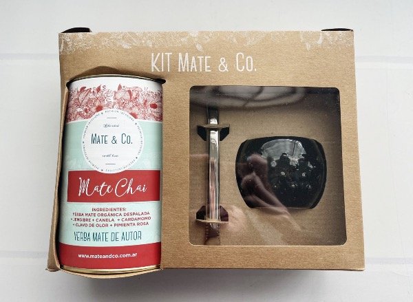 Kit Mate(color al azar) + Lata Yerba Mate Chai - MATE Y CO