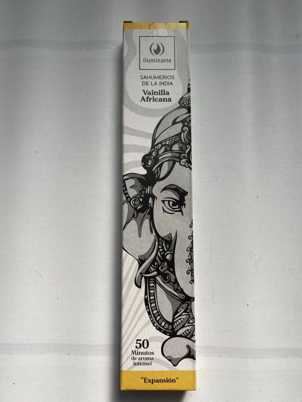 SAHUMERIO caja rectangular VAINILLA AFRICANA x12 UNI ILUMINARTE