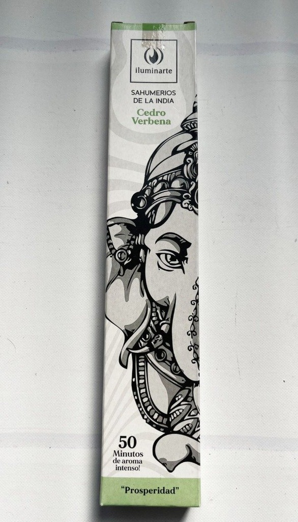 SAHUMERIO caja rectangular CEDRO VERBENA x12 UNI ILUMINARTE