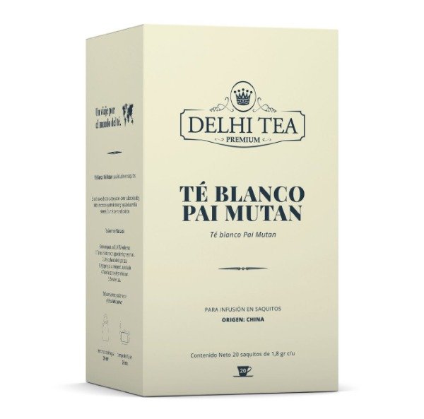 Té BLANCO PAI MUTAN x 20 saq DELHI TEA