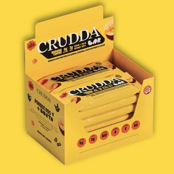 Barritas BANANA TOFFE plant based x 40 gr x 10 Uni CRUDDA