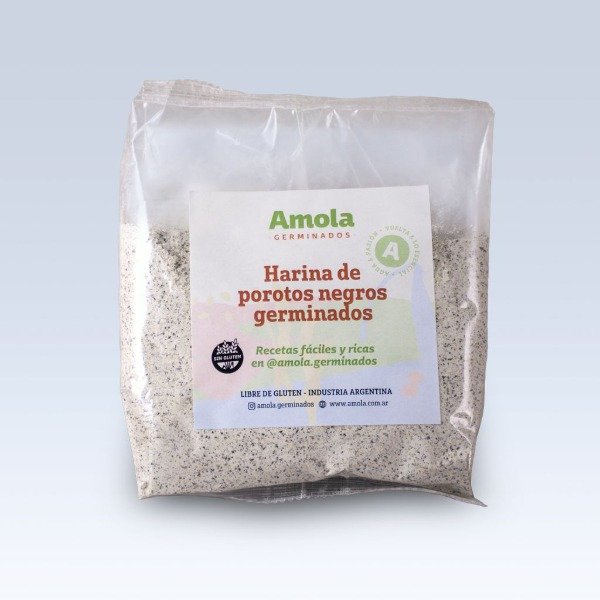 PROMO 2X1 Harina de POROTOS NEGROS GERMINADOS x 250g SIN TACC AMOLA