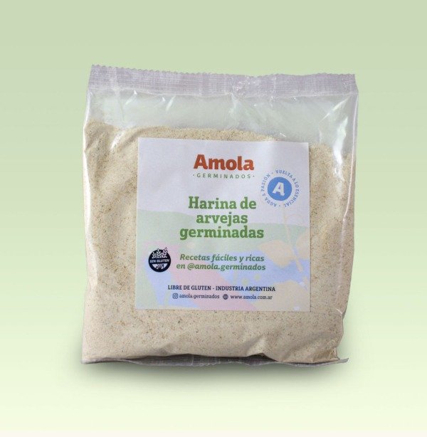 PROMO 2X1 Harina de ARVEJAS GERMINADAS x 250g SIN TACC AMOLA