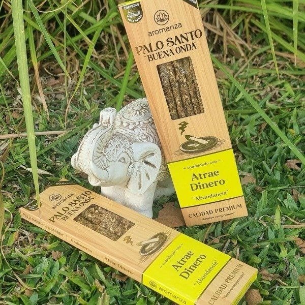 Sahumerios PALO SANTO Buena Onda PALO SANTO/ATRAE DINERO x 8 uni AROMANZA
