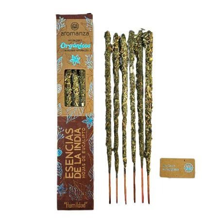 Sahumerios ORGÁNICOS ESENCIAS de la INDIA/ EUCALIPTO x 6 uni AROMANZA