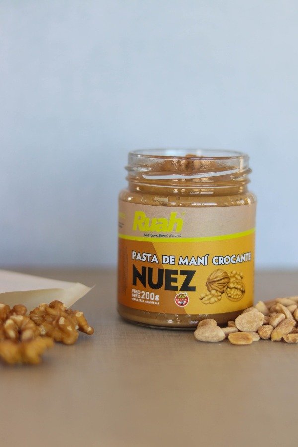 2x1 x VTO 6/26 de Pasta de maní con CROCANTE de nuez SIN TACC x 200g RUAH