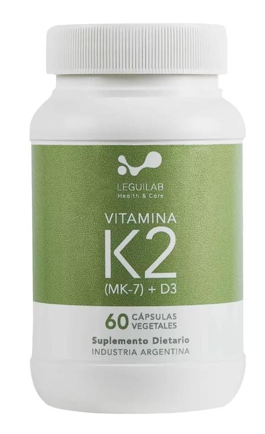 VITAMINA K2 suplemento +D3 x 60 capsulas SIN TACC LEGUILAB
