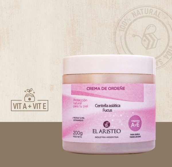 CREMA de ordeñe CENTELLA ASIÁTICA y FUCUS x 200g EL ARISTEO