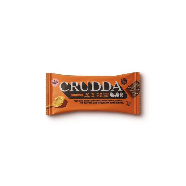 Barritas BROWNIE sin TACC plant based x 40 gr x 10 uni - CRUDDA