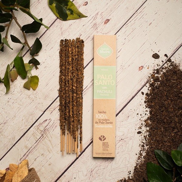 Sahumerio Palo santo con PACHULI SAGRADA MADRE