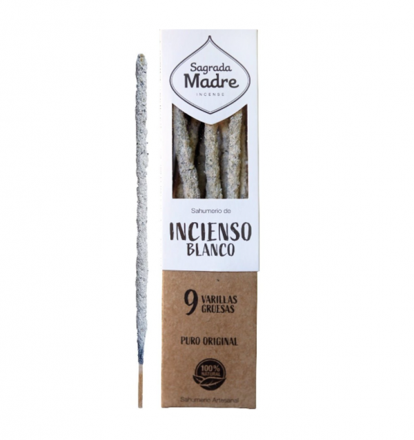 Sahumerio LINEA HIERBAS incienso blanco puro Sagrada Madre