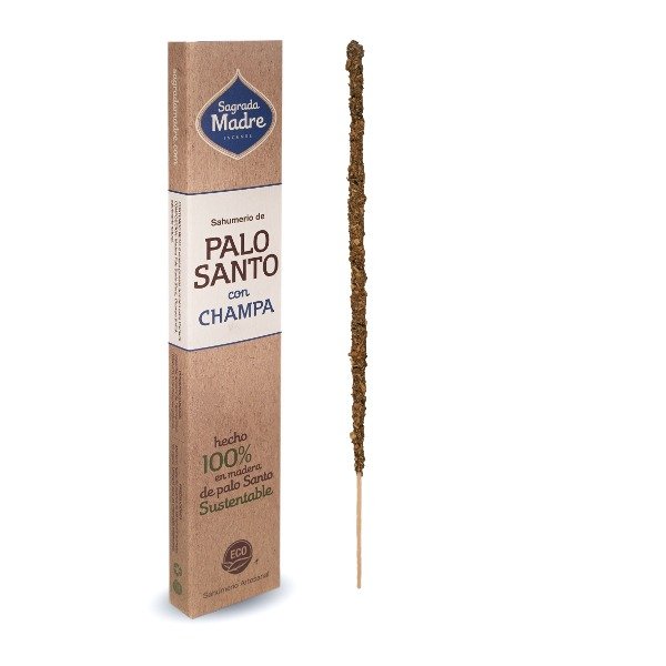 Sahumerio palo santo con CHAMPA Sagrada Madre
