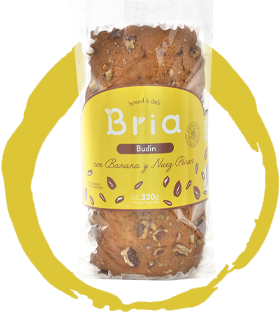 Budín con BANANA y NUEZ PECAN x 320gr BRIA