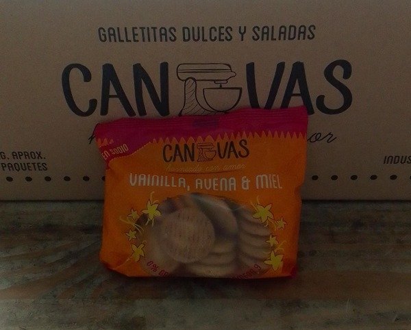 CAJA CERRADA x 30 uni Galletitas de VAINILLA, AVENA Y MIEL x 150g CANVAS