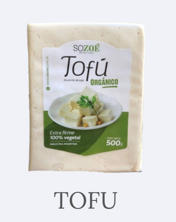 TOFU ORGANICO de poroto de soja x500gr SOZOÉ