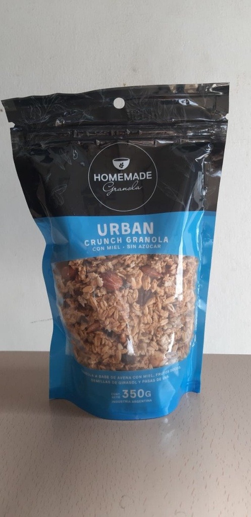 Granola URBAN CRUNCH con miel SIN AZUCAR  x 350gr HOMEMADE
