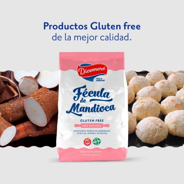 Fecula de mandioca Nueva Sin TACC x 450gr Dicomere