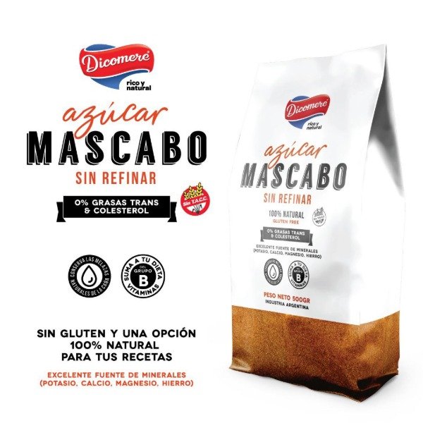 Azucar mascabo Sin T.A.C.C x 500g Dicomere