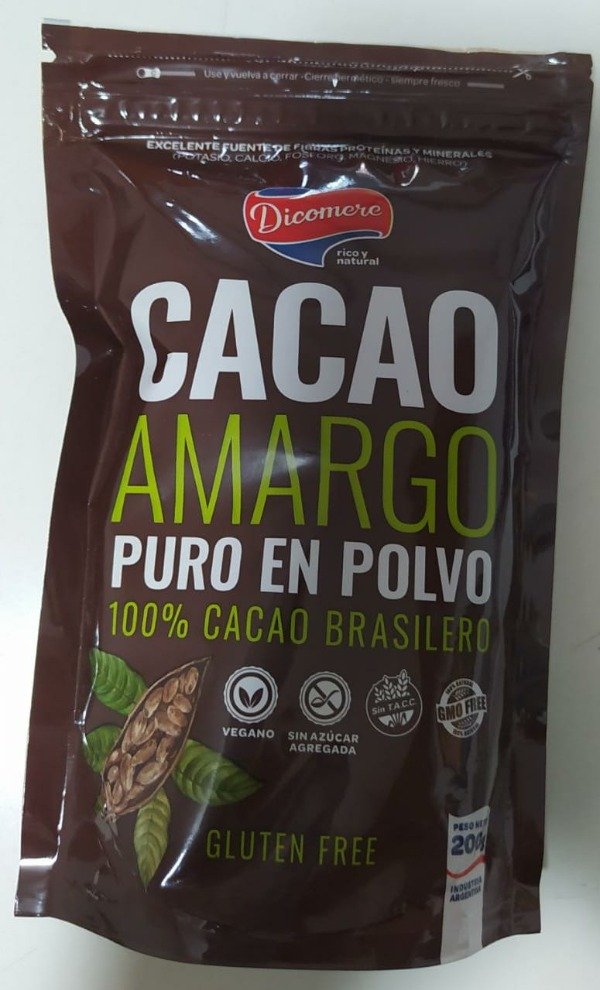Cacao Amargo Puro en Polvo Sin Tacc x 200gr DICOMERE