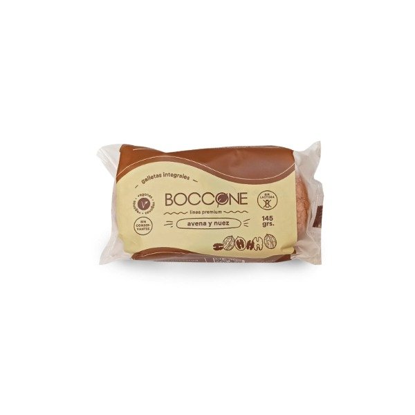 Galletitas Integrales VEGANAS de Avena y Nuez  x145grs BOCCONE