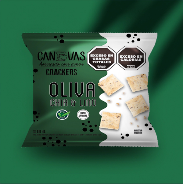 Crackers de Oliva, Chía y Lino x 150g CANVAS