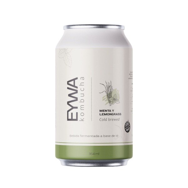 Lata KOMBUCHA MENTA y LEMONGRASS Sin Tacc x 354cc EYWA