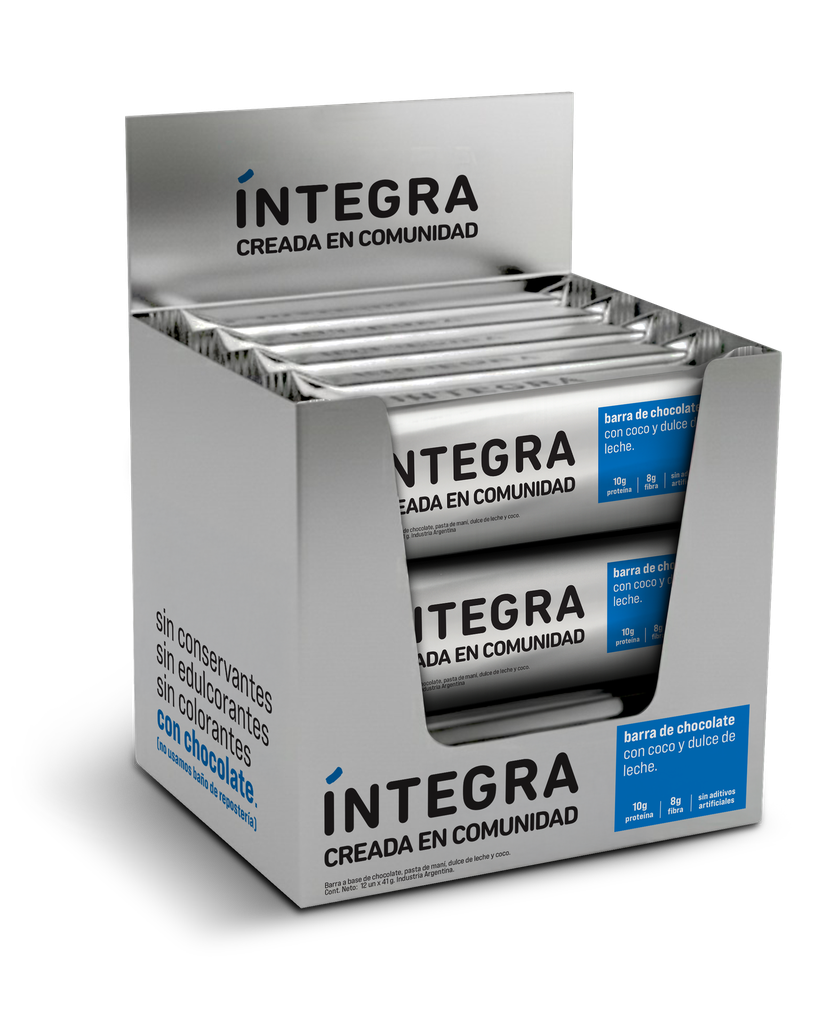 Barras de Chocolate con COCO & DDL x 12u INTEGRA