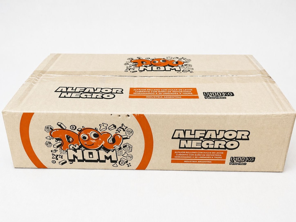 CAJA de Alfajores NEGRO DOU ÑOM x 20 Ud.