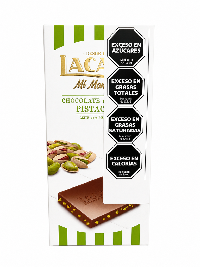 TABLETA Chocolate con leche con PISTACHO SIN TACC x 100g LACASA