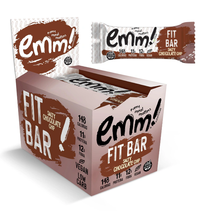 FIT BAR SALTY CHOCOLATE CHIP x 10 unidades SIN TACC EMM (Precio Lanzamiento)