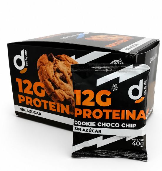 CAJA de COOKIES PROTEICAS - CHOCO CHIP x 12 uni DAY BY DAY