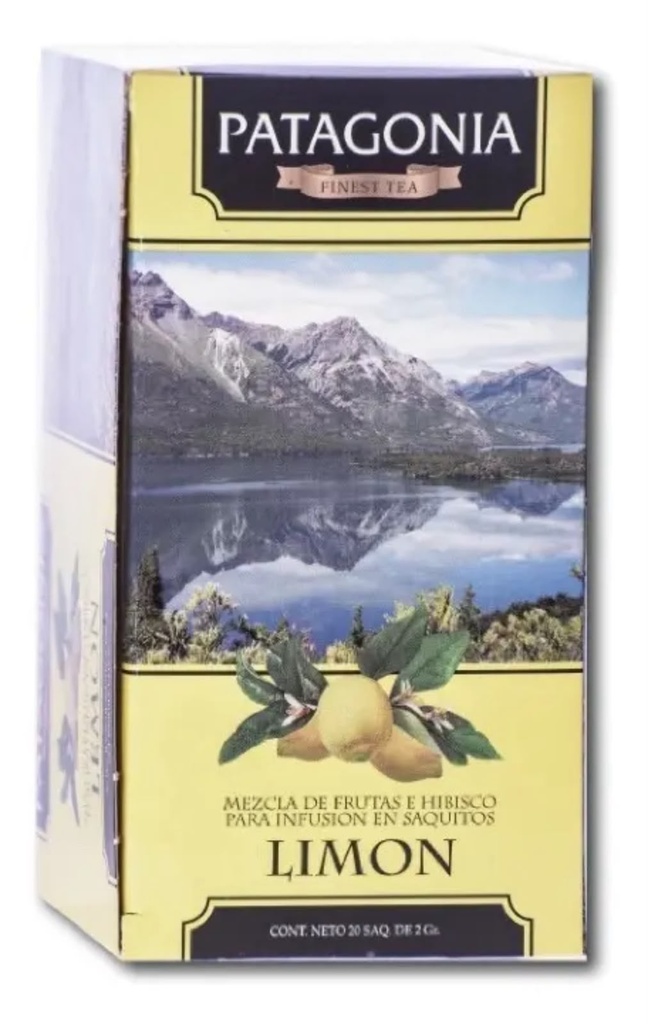 TÉ de LIMÓN Mezcla de frutas e hibisco x 20 saquitos PATAGONIA