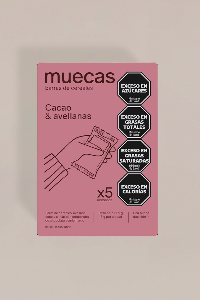 Barras de CACAO & AVELLANAS x 5u MUECAS