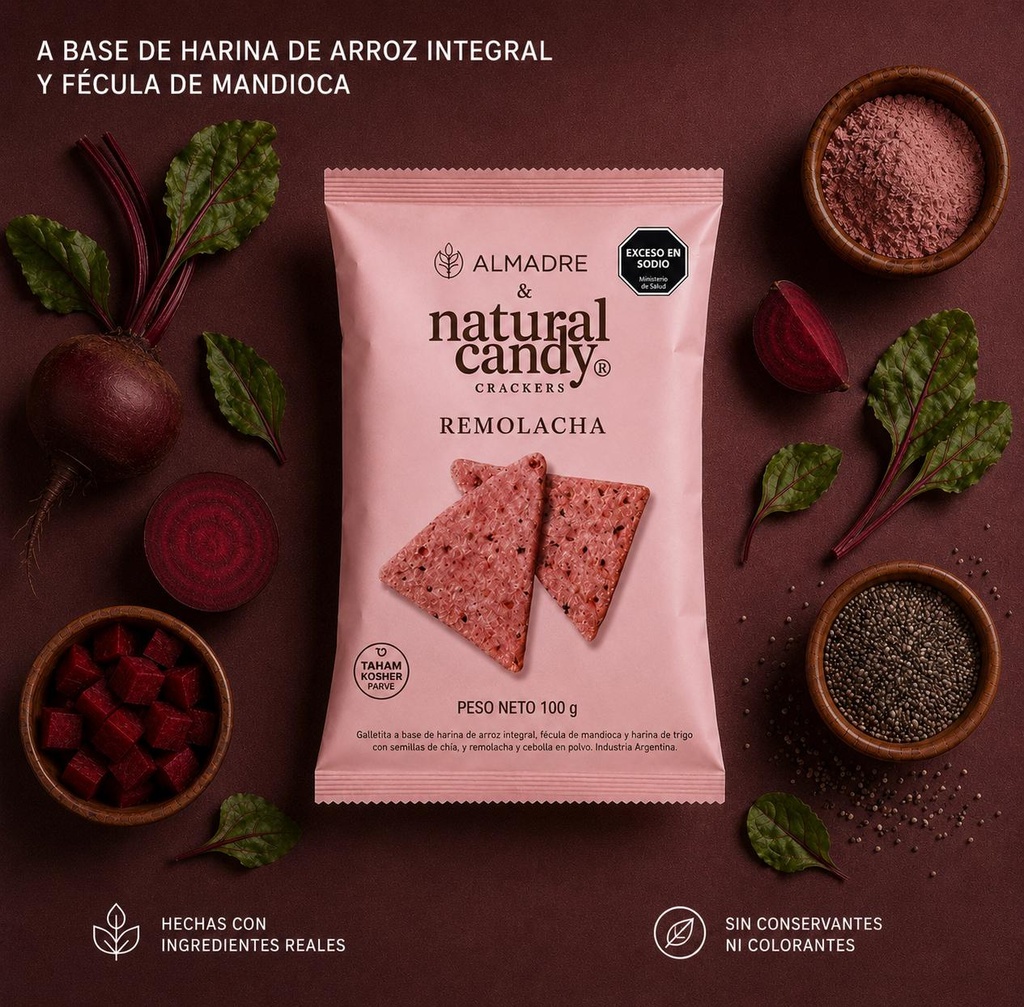 Crackers REMOLACHA x 100g ALMADRE & NATURAL CANDY