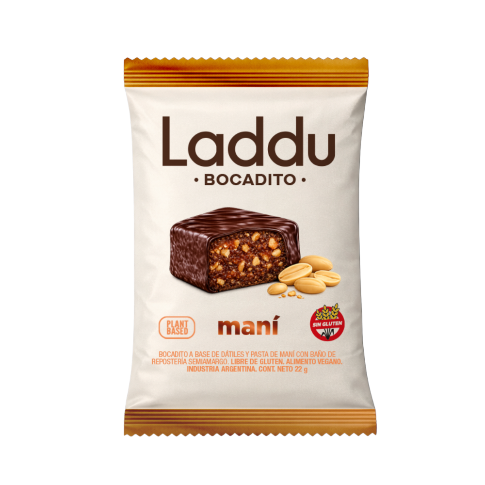 Laddu Bocaditos Maní - Caja x 12 Unidades LADDUBAR