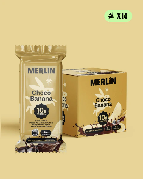 Barra PROTEICA Choco BANANA SIN TACC 45gr x 14 uni- MERLIN FOODS