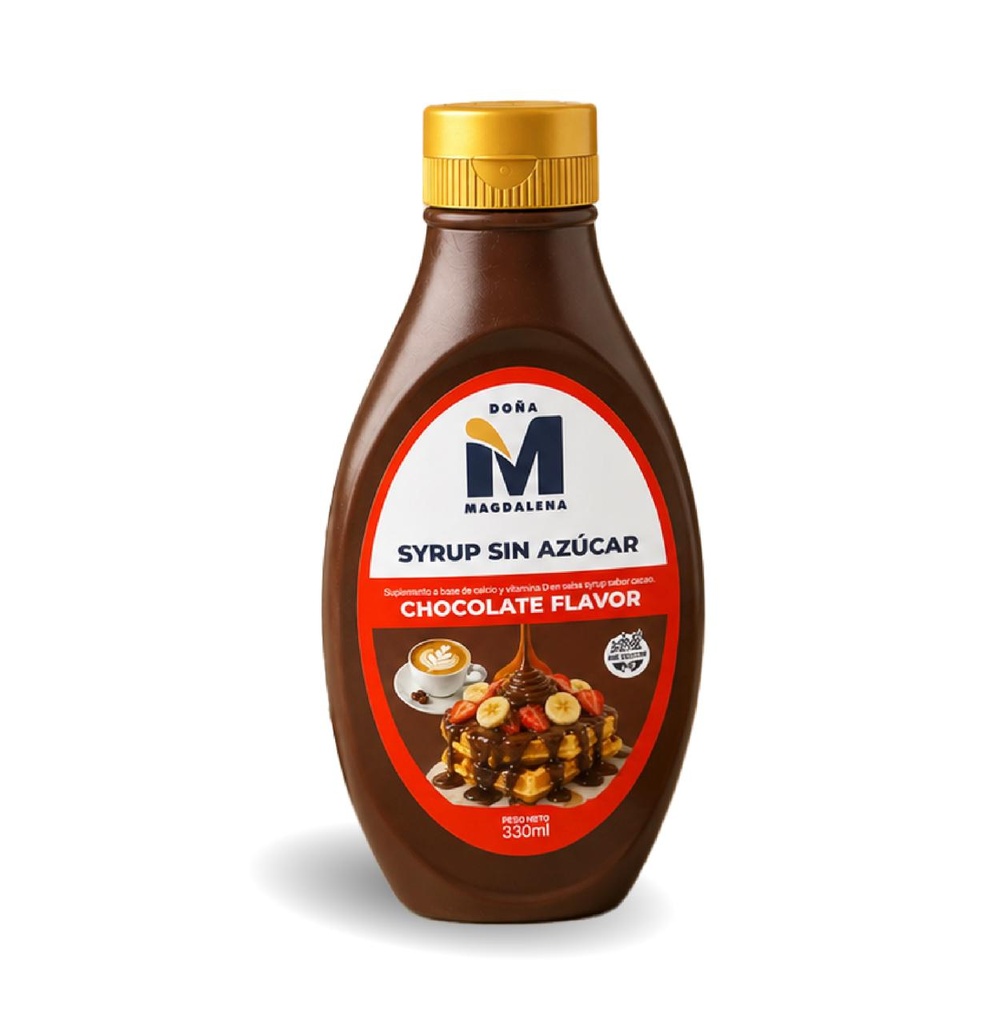 SYRUP SIN AZÚCAR de DULCE DE LECHE y CACAO Sin Tacc x 360ml DOÑA MAGDALENA