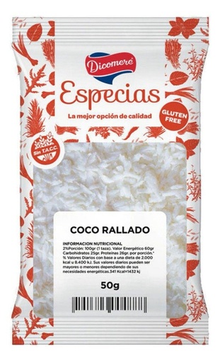 COCO RALLADO sobre SIN TACC x 50g DICOMERE
