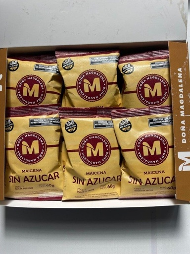 Caja de ALFAJORES MAICENA con dulce de leche SIN AZUCAR x 12 uni DOÑA MAGDALENA