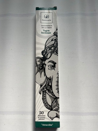 SAHUMERIO caja rectangular YAGRA INCIENSO x12 UNI ILUMINARTE