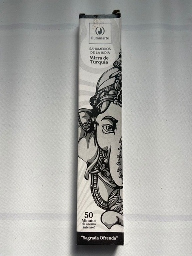 SAHUMERIO caja rectangular MIRRA DE TURQUIA x12 UNI ILUMINARTE