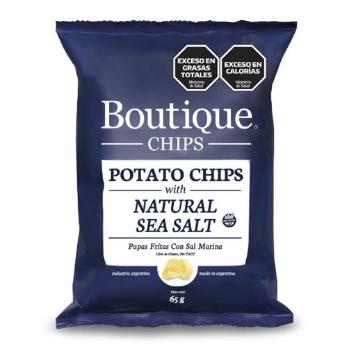Papas Fritas Sea salt 65 gr SIN TACC BOUTIQUE CHIPS