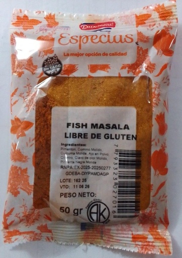 FISH MASALA Sin Tacc sobres x 50 gr DICOMERE
