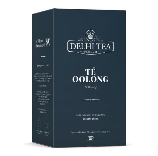 TÉ AZUL OOLONG x 20 saquitos DELHI TEA