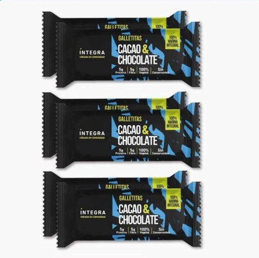 Galletitas Pocket CACAO y CHOCOLATE x 72g  INTEGRA