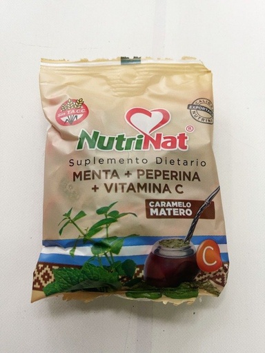 [NUTRI21399152] CARAMELOS suplemento dietario MENTA + PEPERINA + VIT C x 10 uni NUTRINAT