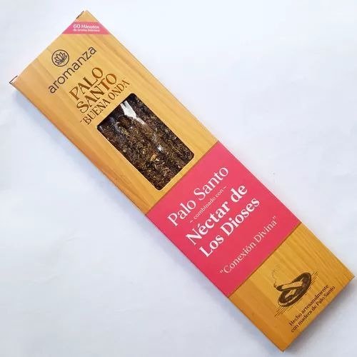 Sahumerios PALO SANTO Buena Onda PALO SANTO/NÉCTAR DE LOS DIOSES x 8 uni AROMANZA
