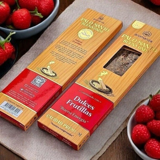 [AROMA21163879] Sahumerios PALO SANTO Buena Onda PALO SANTO/DULCES FRUTILLAS x 8 uni AROMANZA