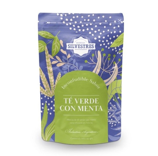 [DROGU20834351] MEZCLA en hebras TE VERDE CON MENTA - hierbas silvestres - DROGUERIA ARGENTINA