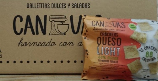 [CANVA20384388] CAJA CERRADA x 30 uni galletitas Crackers QUESO LIGHT x 100gr CANVAS